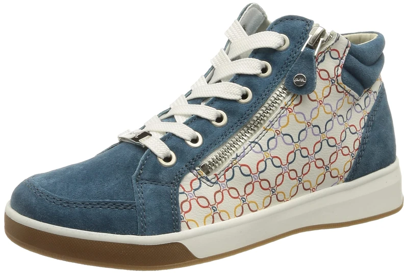 ARA Women's ROM Sneaker, Capri,Bunt-Multi, 2 UK