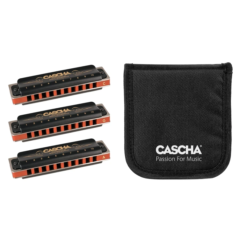 Pro Harmonica Pack 3 (C-G-A), 3 Harmonicas with Bag