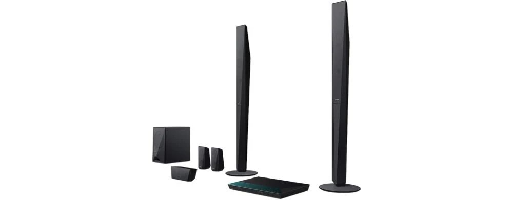 Sony BDVE4100.CEL 1000 W Home Cinema System with Tall Speakers (Blue-Ray, 3D, 5.1 Channel Surround Sound, Two-Way Speaker, Wi-Fi and NFC) - Black (Renewed)