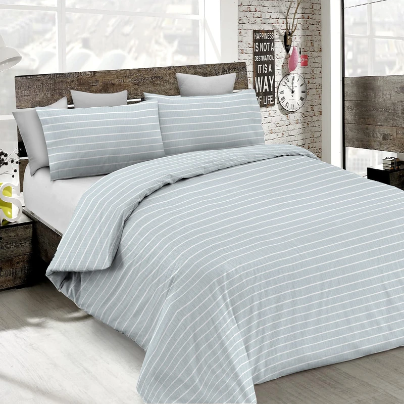 Italian Bed Linen MB HOME ITALY, “Printed Colors” Duvet Cover Set, Division Water Green