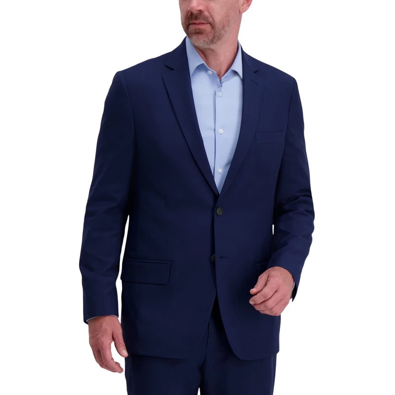 Haggar Men's Smart Wash Suit Separate Jacket, Midnight, 42 Regular