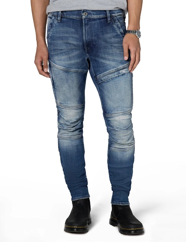 G-STAR Raw Men's Rackam 3D Skinny Fit Jeans, Faded Clear Sky, 34W / 34L