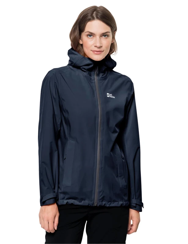 Jack Wolfskin Women's Standard Pack & Go Shell Jacket, Night Blue, XX-Large