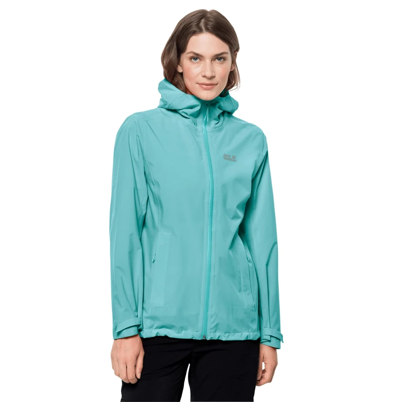 Jack Wolfskin womens Pack & Go Shell W Jacket, Peppermint, Small - Image 1