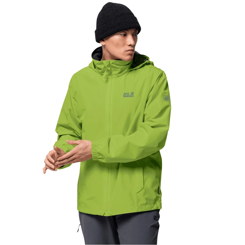 Jack Wolfskin Men's Stormy Point Jacket M, Spring Lime, Spring Lime, M