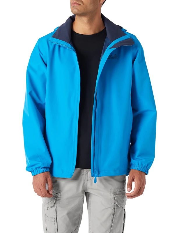 Jack Wolfskin Men's Standard Stormy Point Jacket, Blue Pacific, Large