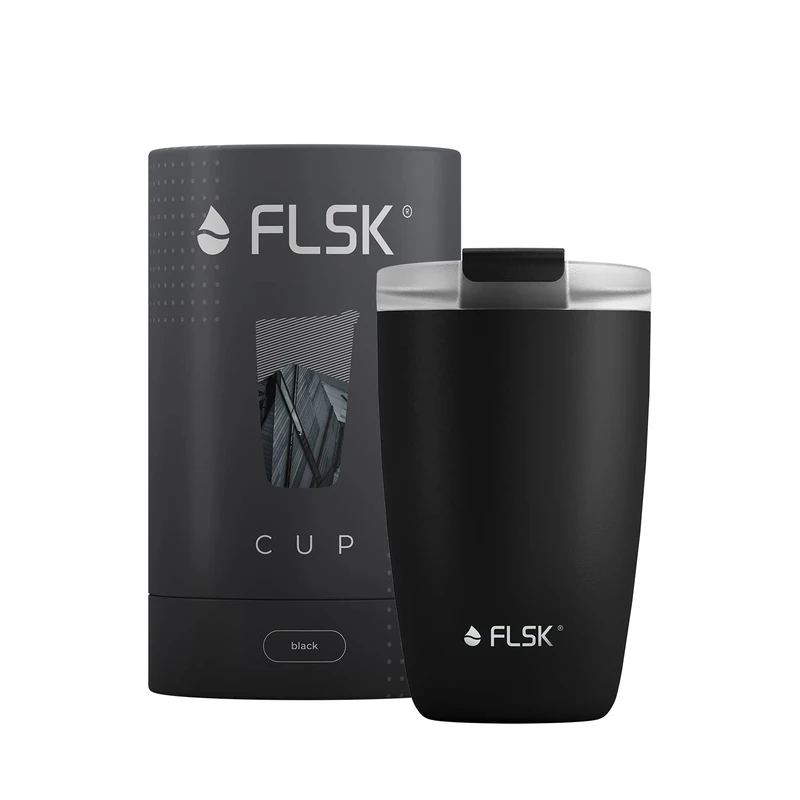 FLSK Thermo CUP • Stainless steel Coffee Mug to Go (350 ml) • Keeps hot & Cold for 3h – Reusable & Leak-Proof Thermo Mug for On the Go - Image 1