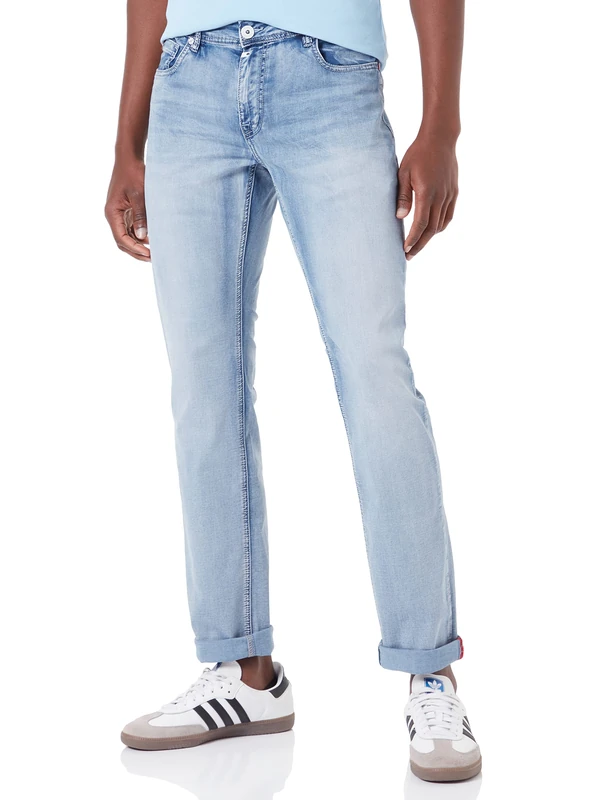 Timezone Men's Slim EduardoTZ, Aqua Blue wash, 38/36