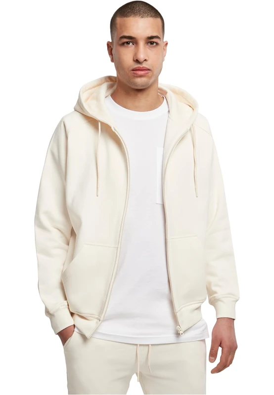 Urban Classics Men's TB014C-Zip Hoody Zip Hoody, whitesand, 4XL