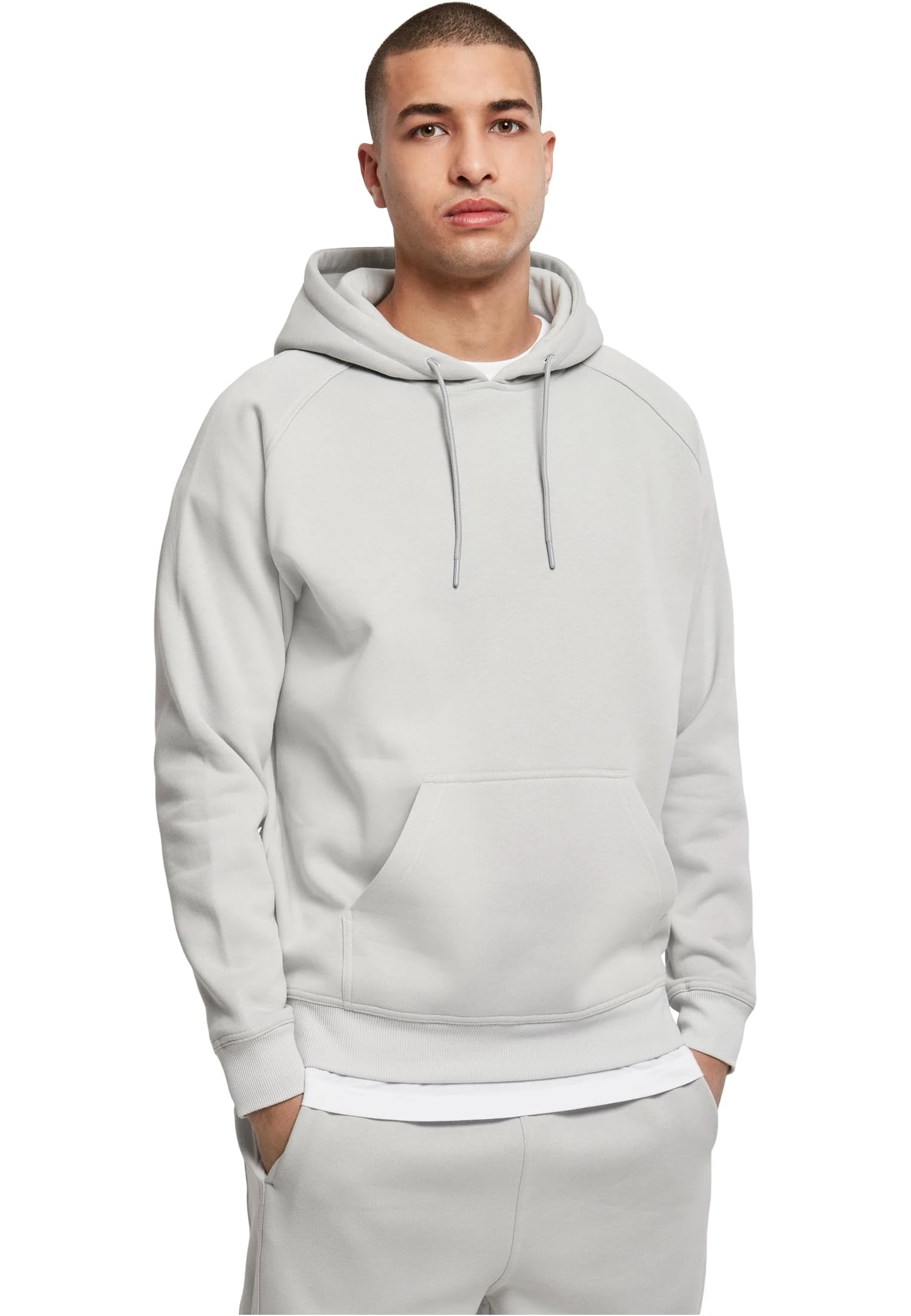Urban Classics Men's Blank Hoody Jumper, Lightasphalt, S