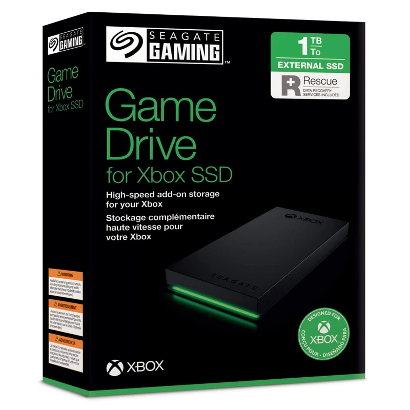 Seagate Game Drive SSD Xbox, 1 TB, External, 2.5 Inch, USB 3.0, Xbox Certified, incl. 3 Year Rescue Service, (STLD1000400) - Image 1