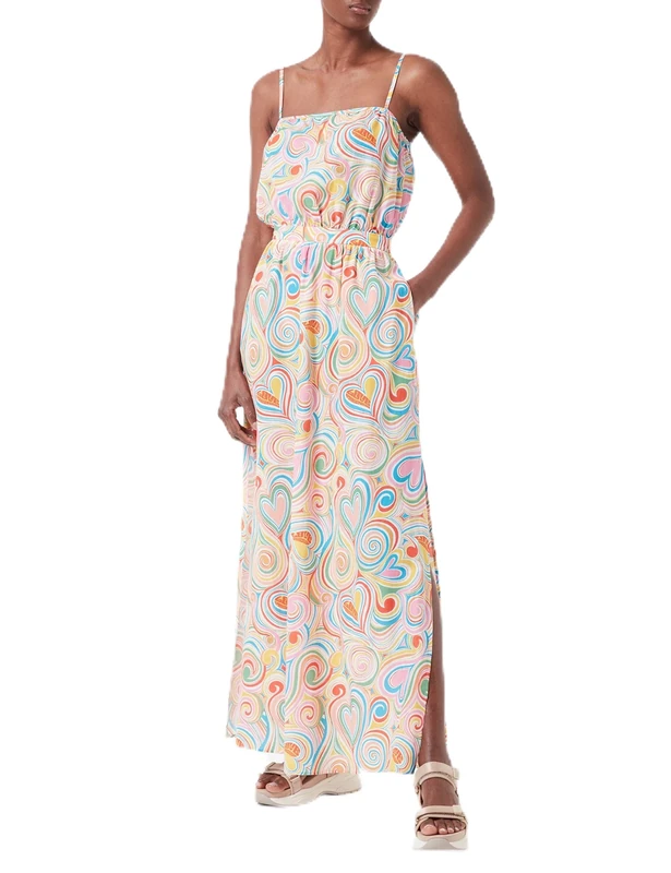 Love Moschino Women's Dress with Spaghetti Straps, All.Multicolor, 38