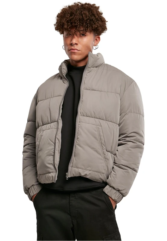 Urban Classics Men's Cropped Puffer Jacket, Asphalt, XL