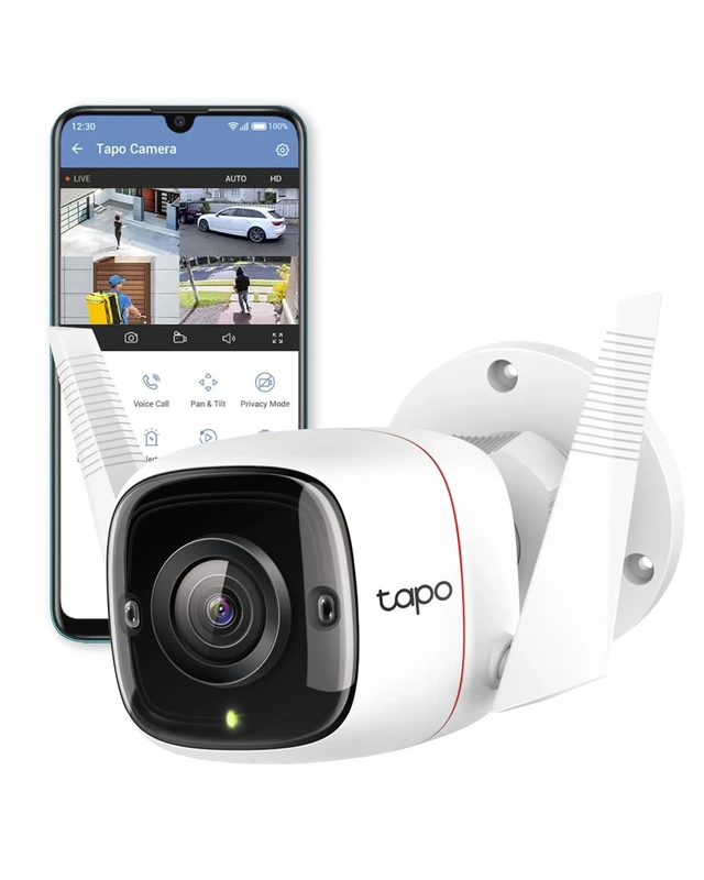 Tapo C310 (Renewed) 2K Outdoor Security Camera, Motion Detection, IP66 Weatherproof, Built-in Siren, 3MP, Night Vision, Cloud & SD Card Storage, Works with Alexa & Google Home, No Monthly Fee