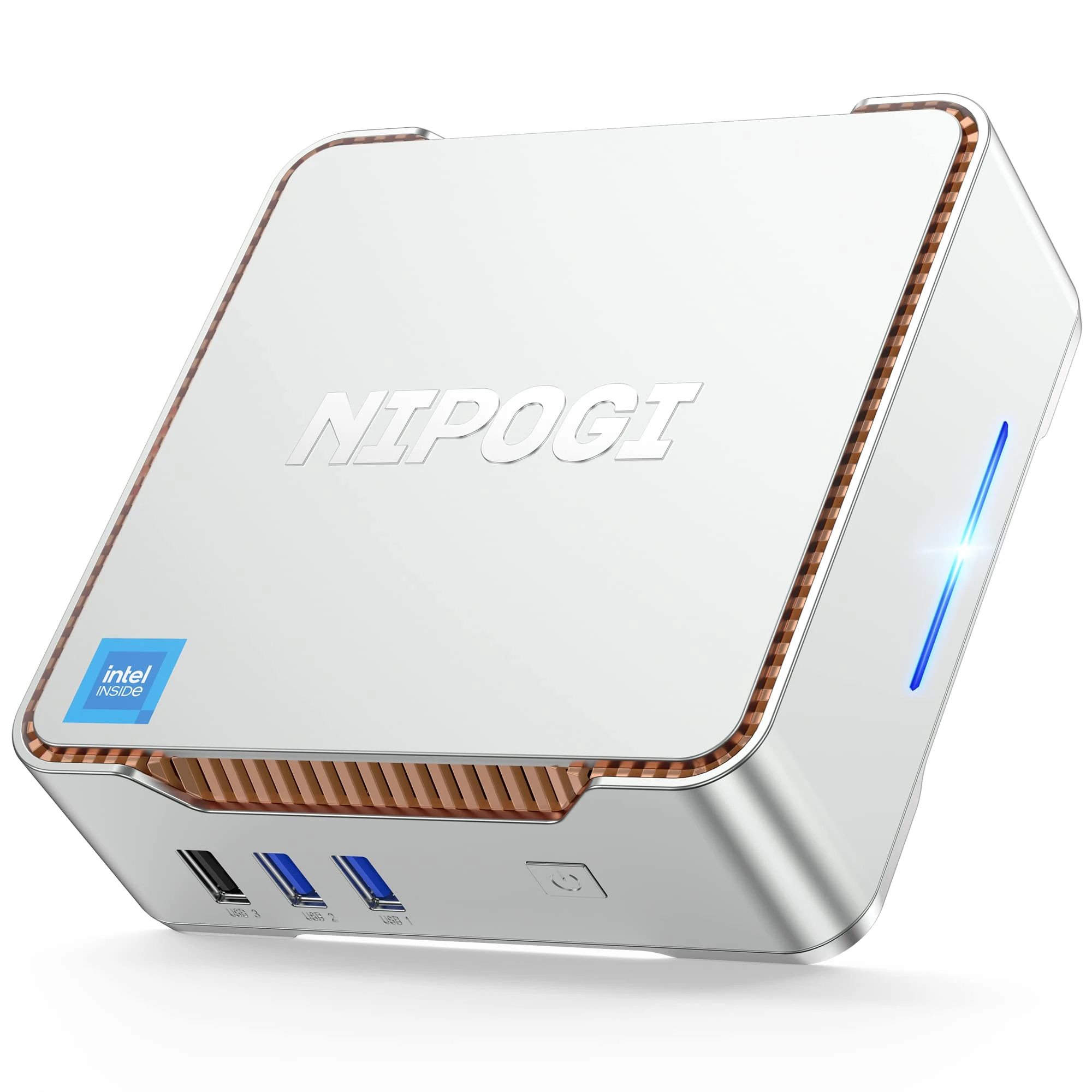 NiPoGi Mini PC Windows 11 Pro Intel Alder Lake-Ν95(Βeats N5105,up to 3.4GHz) 8GB RAM 256GB M.2 SSD Mini PC Gigabit Ethernet 4K UHD HDMI/WiFi/BT Mini Computer for Home/Business/School