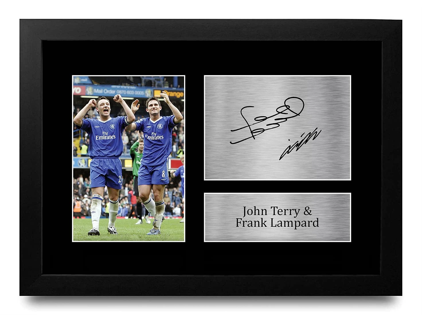 HWC Trading FR A4 John Terry & Frank Lampard Gifts Printed Signed Autograph Picture for Football Fans and Supporters - A4 Framed