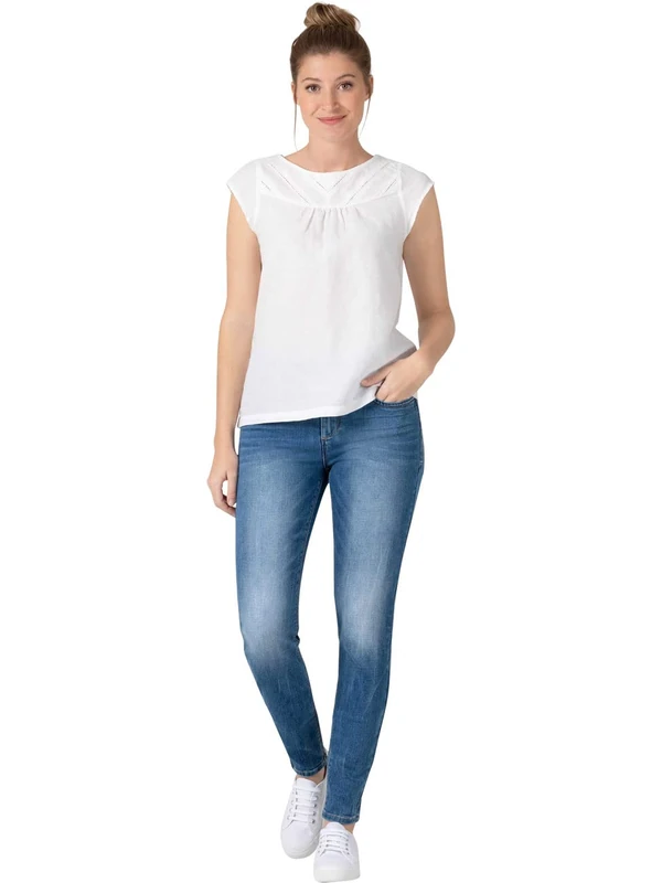 Timezone Women's Slim EnyaTZ womenshape, Smurf Blue wash, 32/30