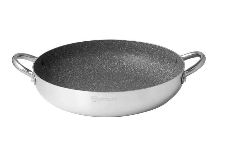 Aeternum, Large Family, Large Size, Non-Stick Saucepan, Induction-Friendly, Diameter 32 cm, Aluminium, Silver