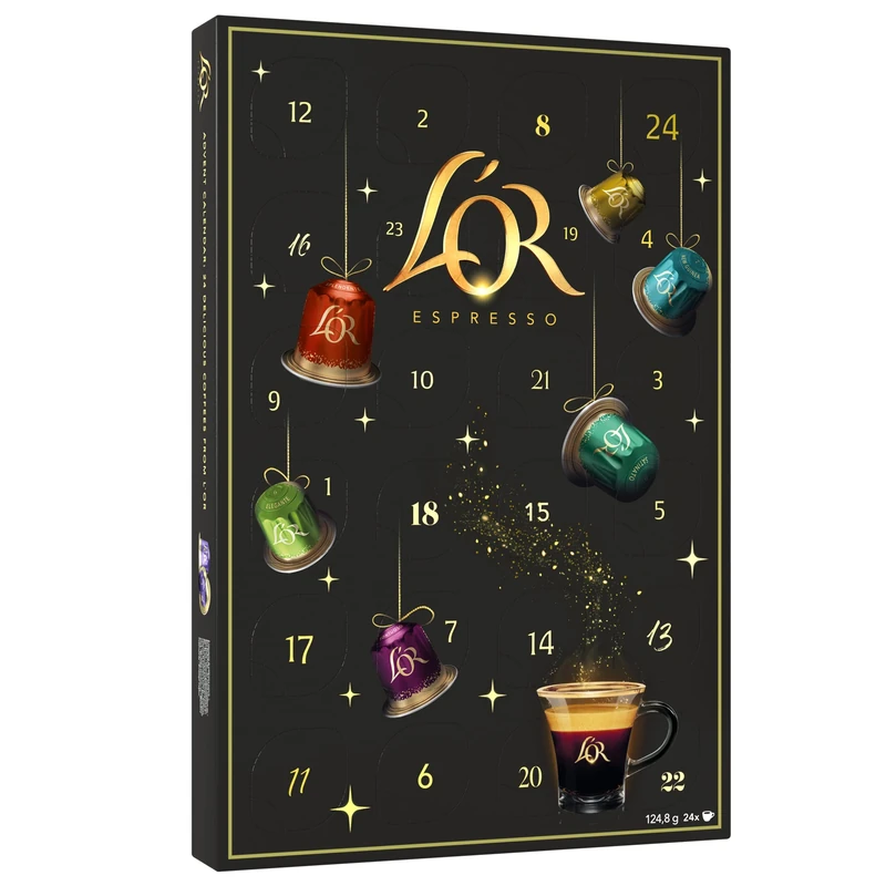L’OR Coffee Pod Advent Calendar (24 Nespresso®* Compatible Coffee Capsules)