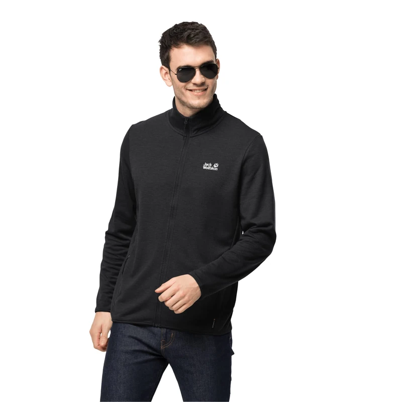 Jack Wolfskin Men's Jwp Midlayer M Jacket, Black, L