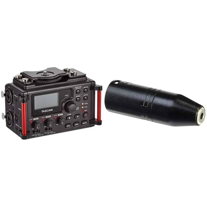 Tascam DR-60DMKII – Portable linear PCM Stereo Recorder for DSLR & RØDE VXLR Mini-jack to XLR Adaptor,Black