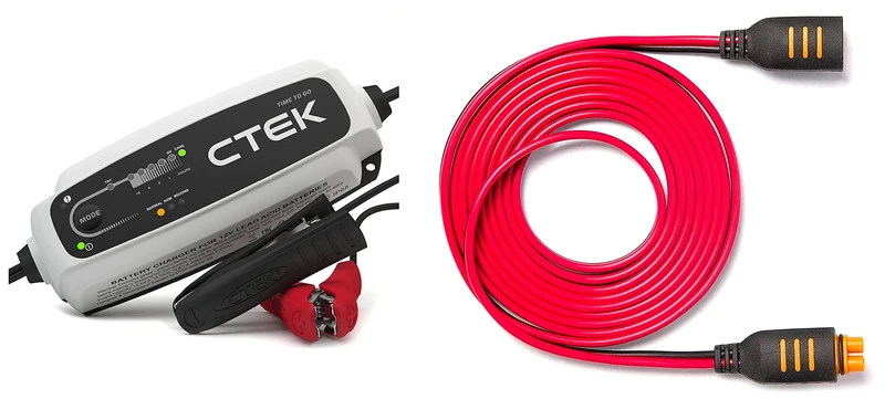CTEK 40-162 Time To Go Battery Charging Units & 56-304 Connect 2.5M Extension: extend the range of your charger
