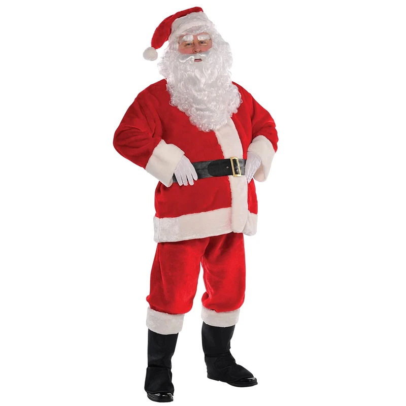 Amscan 9912203 - Christmas Plush Santa Suit Men's Costume - XXL