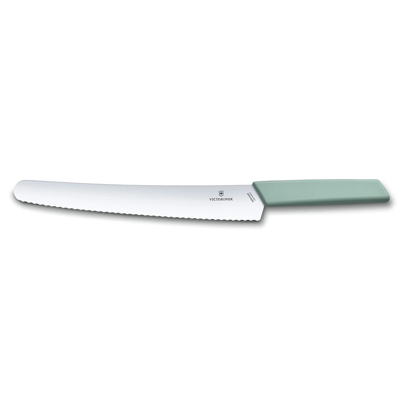 Victorinox Swiss Modern Bread and Pastry Knife with Serrated Edge, 26 cm Stainless Steel Blade, Ergonomic Plastic Handle, Blue