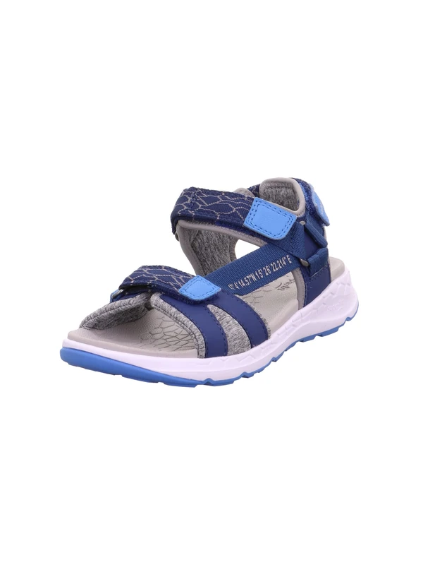 Superfit Criss Cross Sandal, Blue/Light Blue 8000, 1 UK