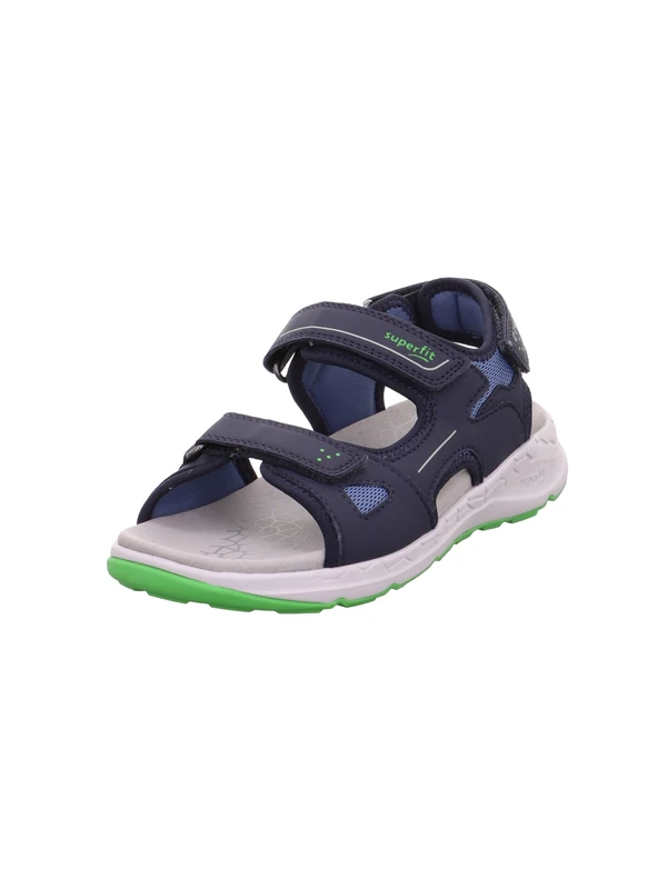 Superfit Criss Cross Sandal, Blue/Green 8000, 0.5 UK