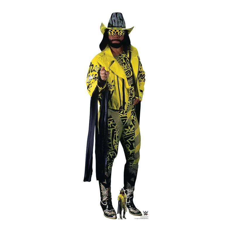 STAR CUTOUTS SC1680 Macho Man Randy Savage Yellow Suit Ultimate Edition WWE Figures Party Decorations Lifesize Cardboard Cutout