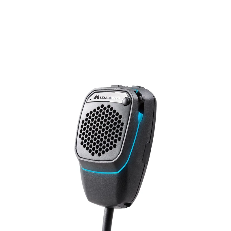 Midland - Bluetooth Hands Free Kit Dual Mike for 4 Pin CB Radio, Pre-Amplified Microphone with DSP, Wireless PTT, Bluetooth LE - Compatible 8001 XT, STABO XM 4082/3044/3003, CB Talk App