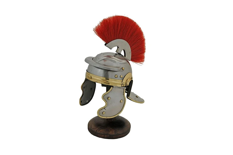 SZCO India Made Roman Helmet w/Stand Multicoloured