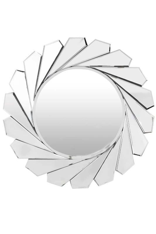 Milton Manor Modern Design Round Sunburst Venetian Wall Mirror 2Ft8 80cm