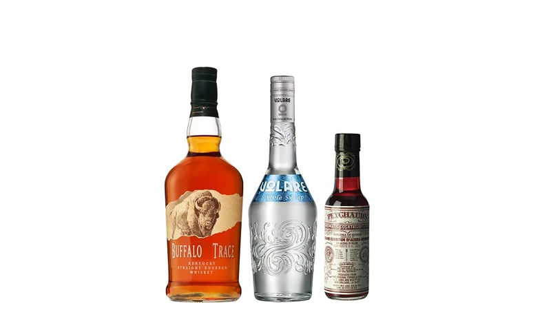 Buffalo Trace The Old Fashioned Bundle Includes Buffalo Trace Bourbon Whiskey 70 cl, Volare Simple Syrup 70 cl and Peychaud's Bitters 14.8 cl