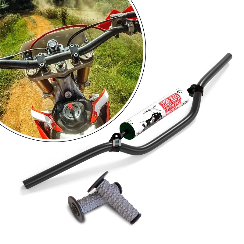 Motoroff 7/8" Motorcycle Handlebars with Foam Pad - Black