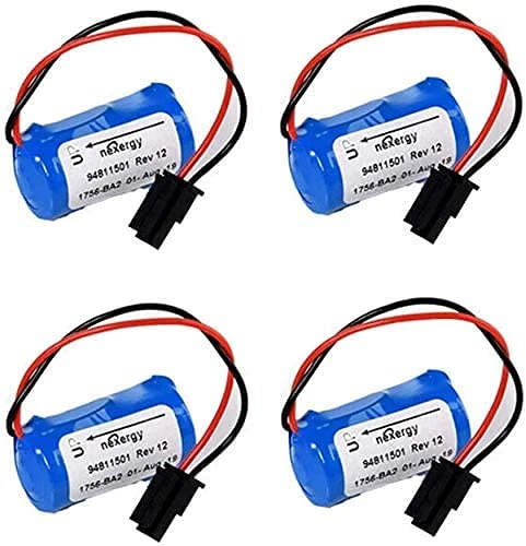 4Pcs PLC Lithium Battery for Allen Bradley 1756-BA2 HHT Series 3V 1200mAh BR2/3A-AB