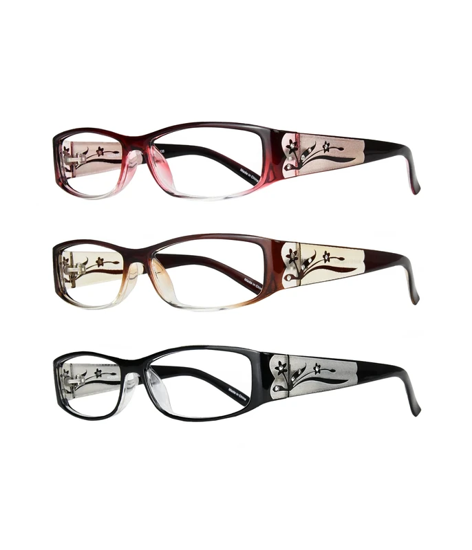 EYEBOGO Kaylee Fashion Reading Glasses for Women, Readers for Women, Ladies Classy Comfortable Cheaters (3-Pack, 2.50)