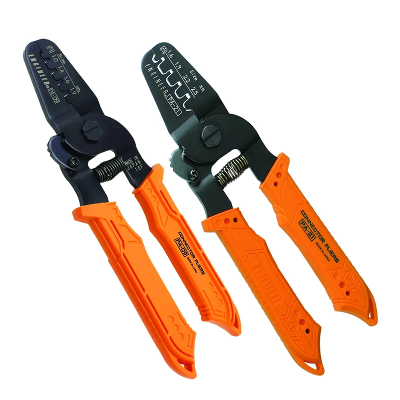 ENGINEER PA-09 Super-Precise Crimping Tool & PA-21 (Made in Japan) Open-Barrel Crimping Pliers Featuring Higher Crimp Lug Height Capability (lugs)