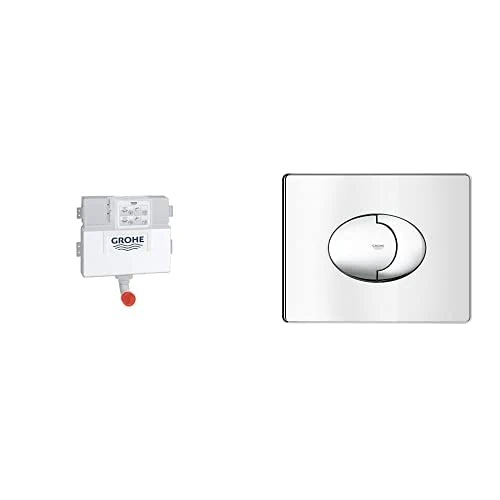 GROHE 38422000 WC Concealed Cistern 0.82 m & 38506000 | Skate Air WC Wall Plate