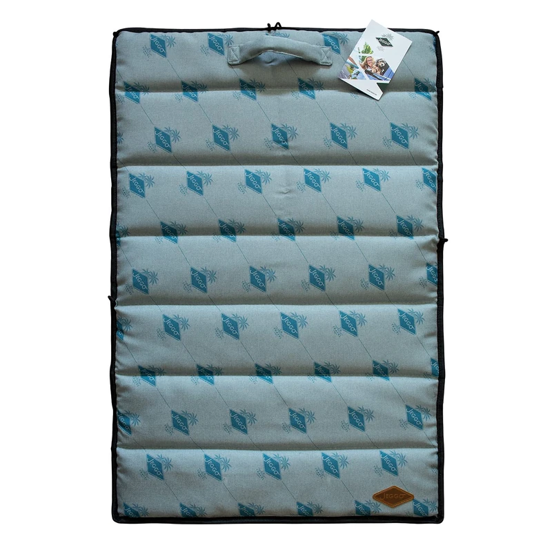 JEGGO Cannes Dog Mat, Compact and Rollable Sleeping Mat with Carry Handle, for Dog and Family, Ideal for Travel, Water-Repellent on One Side, Made in EU