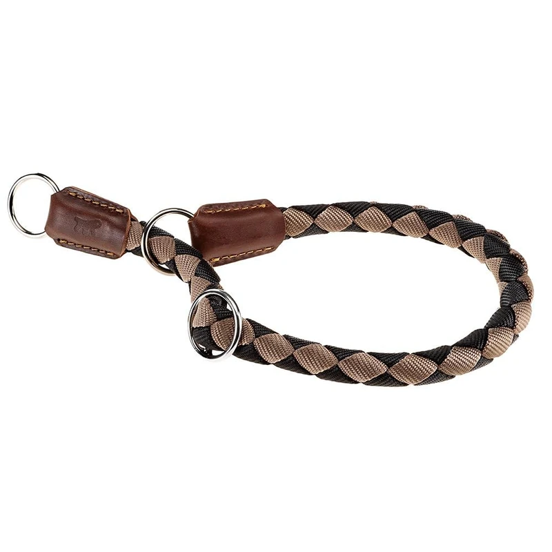 Semi-choker collar for dogs TWIST CS18/70, in Braided Nylon, Adjustable and Resistant - Image 1