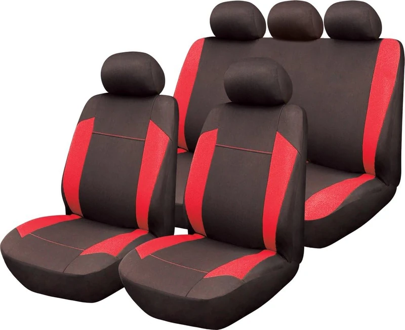 Alpha Red & Black Seat Cover Set - Image 1