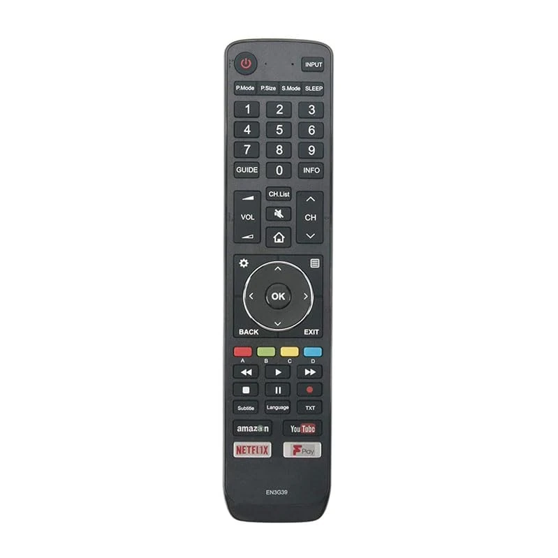 Replacement hisense tv remote EN3G39 for Hisense remote control smart TV H43N5500UK H49N6600 H50N5900 H55A6550UK H60NEC5600UK