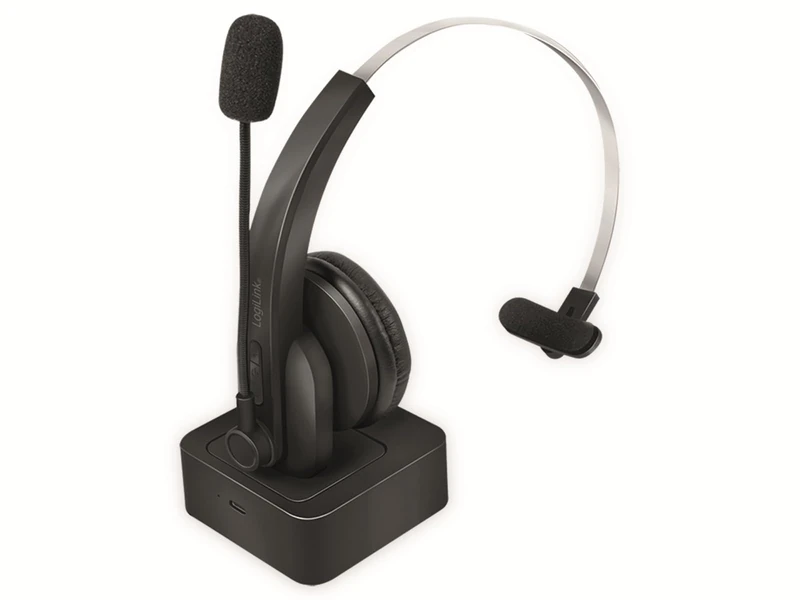 Logilink BT0059 Wireless Bluetooth Mono Headset with Charging Station, Microphone