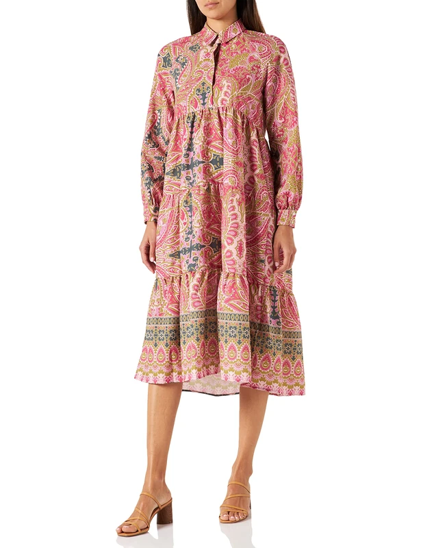 REPLAY Women's W9652 Dress, 010 Multicolour, S