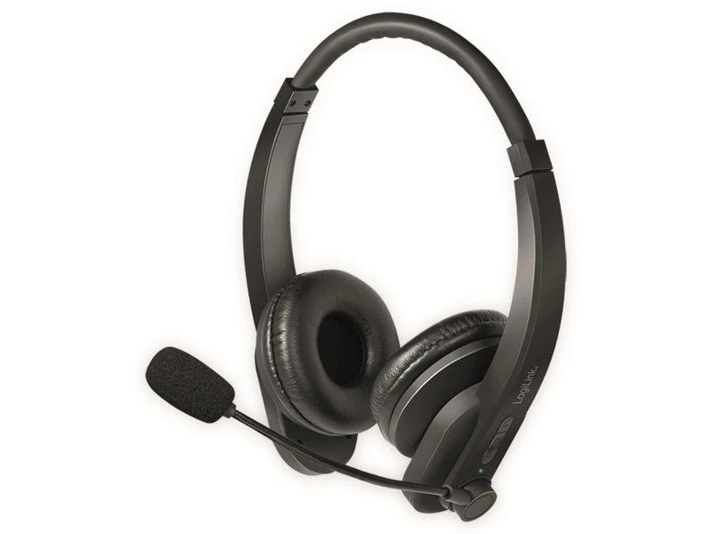 Logilink Bluetooth Stereo Headphones Headset with Microphone, Black Standard