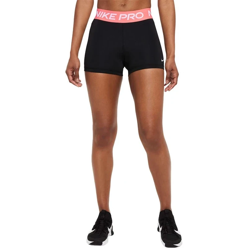 Nike Women's Pro 365 3-Inch Shorts - Black/Magic Ember/White