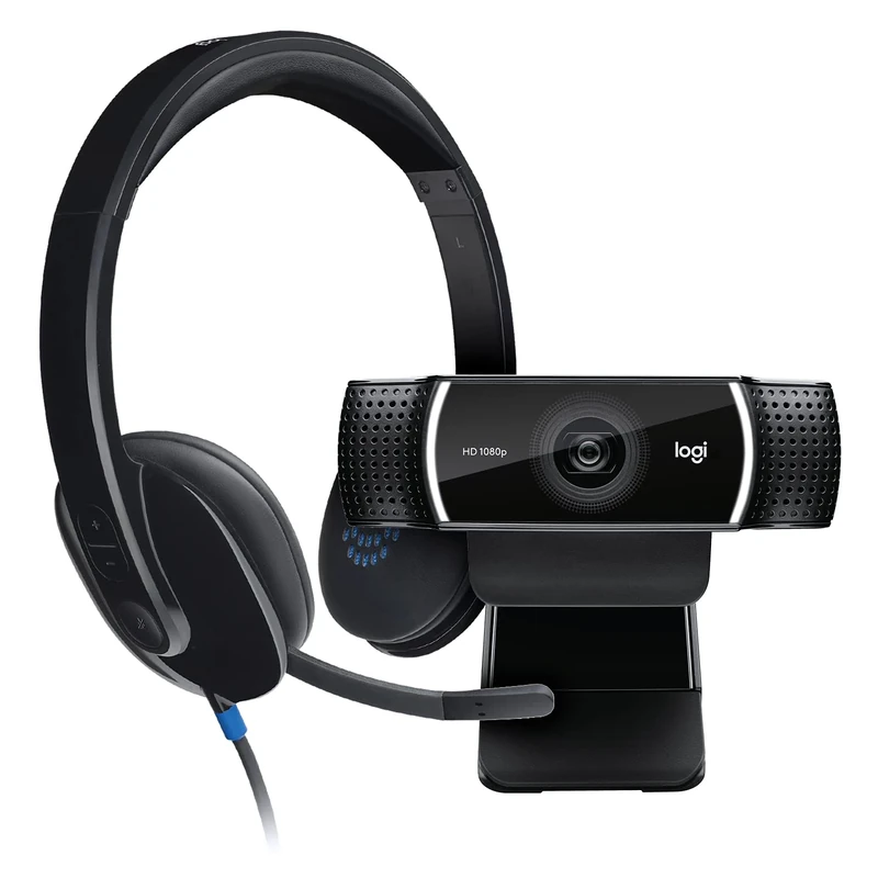 Logitech C922 Pro Stream Webcam + H540 Wired Headset