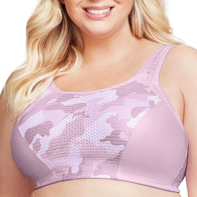 Glamorise Custom Control Sports Wirefree Bra 1166 (Women's & Women's Plus)